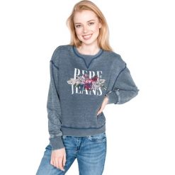 Pepe Jeans Anas Bluza Niebieski. Niebieskie bluzy damskie Pepe Jeans, l, bez wzorów, z bawełny, bez ramiączek, bez kaptura. Za 309.95 zł.
