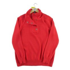Damski czerwony sweter. Czerwone swetry nierozpinane damskie Ralph Lauren, s, bez wzorów, eleganckie, bez kołnierzyka, bez ramiączek. Za 89.42 zł.
