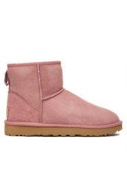 Ugg Śniegowce W Classic Mini II 1016222 Różowy. Czerwone śniegowce damskie UGG, ze skóry, bez zapięcia. Za 809.99 zł.