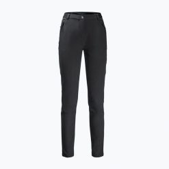 Spodnie softshell Jack Wolfskin Geigelstein Slim. Czarne spodnie sportowe damskie Jack Wolfskin, na lato, bez wzorów, z softshellu, sportowe, trekkingowe. Za 467.90 zł.