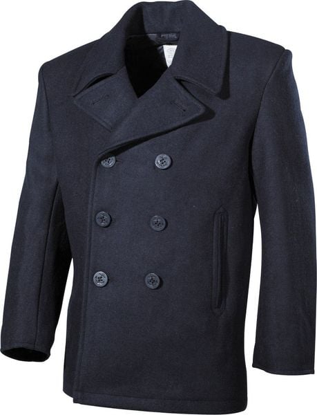 Kurtka męska MFH PŁASZCZ US PEA COAT NIEBIESKI S. Niebieskie kurtki męskie MFH, m, bez wzorów, bez kaptura. Za 463.50 zł.