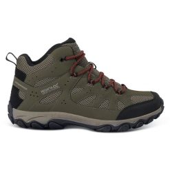 Buty męskie trekkingowe wysokie z membraną Edgepoint IV. Zielone trekkingi męskie Regatta, z syntetyku, bez zapięcia. W wyprzedaży za 229.99 zł.