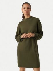 Vero Moda Sukienka dzianinowa Nancy 10249116 Zielony Relaxed Fit. Zielone sukienki damskie Vero Moda, l, bez wzorów, z dzianiny, bez kołnierzyka, bez ramiączek. Za 219.99 zł.