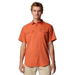 Koszula sportowa męska Utilizer II Solid Short Sleeve Shirt. Brązowe koszulki sportowe męskie Columbia, m, bez wzorów, z poliesteru, bez ramiączek, trekkingowe. Za 199.99 zł.