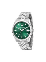 Maserati Zegarek Attrazione R8853151027 Srebrny. Szare, analogowe zegarki męskie maserati, bez wzorów, srebrne. Za 989.99 zł.