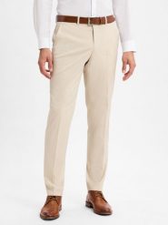Finshley & Harding spodnie garniturowe - Kalifornia Mężczyźni Slim Fit beżowy, 102. Brązowe garnitury męskie Finshley & Harding, m, bez wzorów, z syntetyku. Za 379.95 zł.