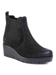 Lasocki Botki BALEA-07 Czarny. Czarne botki damskie Lasocki, bez wzorów, z nubiku, bez obcasa, na koturnie, bez zapięcia. Za 111.99 zł.