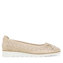 Baleriny Clara Barson. Brązowe balerinki damskie Clara Barson, bez wzorów, bez obcasa, bez zapięcia. Za 89.99 zł.