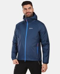 Outdoorowa wodoodporna kurtka Kilpi JALUU-U. Niebieskie kurtki męskie Kilpi, m, bez wzorów, z materiału, bez kaptura. Za 292.95 zł.