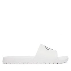 Klapki Calvin Klein. Białe klapki męskie Calvin Klein, bez wzorów, bez zapięcia. Za 129.99 zł.