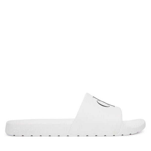 Klapki Calvin Klein. Białe klapki męskie Calvin Klein, bez wzorów, bez zapięcia. Za 129.99 zł.