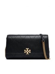 Tory Burch Torebka Quilted Chain Wallet 186041 Czarny. Czarne torebki do ręki damskie Tory Burch, bez wzorów, ze skóry, bez dodatków. Za 2,024.00 zł.