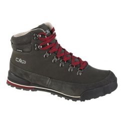 Buty trekkingowe męskie CMP Heka WP Hiking. Czerwone buty zimowe męskie CMP, bez wzorów, z nubiku, bez obcasa, bez zapięcia. Za 349.99 zł.