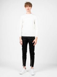 Xagon Man Sweter "C-neck" | A22081 & ELV19 | Mężczyzna | Kremowy. Białe swetry męskie Xagon, l, bez wzorów, z dzianiny, bez kołnierzyka, bez ramiączek. W wyprzedaży za 199.00 zł.