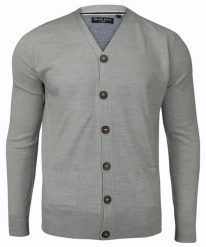 Elegancki Kardigan, Sweter Rozpinany na Guzik -BRAVE SOUL- Popiel. Szare swetry męskie Brave Soul, m, bez wzorów, casualowe, bez kołnierzyka, bez ramiączek. Za 89.00 zł.