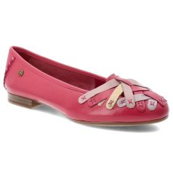 Baleriny damskie Maciejka, cholewka ze skóry naturalnej z dekoracyjnymi plecionymi paskami wsuwany fason zaokrąglony nosek, różowe, P7542-15/00-0. Czerwone balerinki damskie Maciejka, bez wzorów, ze skóry, bez obcasa, bez zapięcia. Za 209.00 zł.