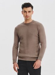 PAKO LORENTE – Brązowy sweter męski. Brązowe swetry męskie Pako Lorente, na jesień, m, bez wzorów, z bawełny, bez kołnierzyka, bez ramiączek. Za 139.99 zł.