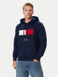 Tommy Hilfiger Bluza Gifting Flag MW0MW45189 Granatowy Regular Fit. Niebieskie bluzy męskie Tommy Hilfiger, l, bez wzorów, z bawełny, bez ramiączek, bez kaptura. Za 569.99 zł.