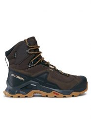 Salomon Trekkingi Quest Element GORE-TEX L47216100 Brązowy. Brązowe botki męskie Salomon, bez wzorów, z gore-texu, bez obcasa, bez zapięcia. Za 759.99 zł.