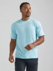 WRANGLER SS PERFORMANCE TEE MĘSKI T-SHIRT KOSZULKA WA7BDU46L 112333357. Niebieskie t-shirty męskie Wrangler, l, bez wzorów, z elastanu, bez kołnierzyka, bez ramiączek. Za 79.99 zł.