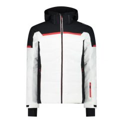 Kurtka narciarska z kapturem i zamkiem CMP. Białe kurtki sportowe męskie CMP, na zimę, m, bez wzorów, z kapturem, narciarskie. Za 1,019.50 zł.