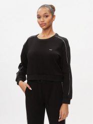 Liu Jo Sport Bluza TA4025 J4616 Czarny Regular Fit. Czarne bluzy damskie Liu Jo Sport, s, bez wzorów, z syntetyku, sportowe, bez ramiączek, bez kaptura. Za 519.99 zł.