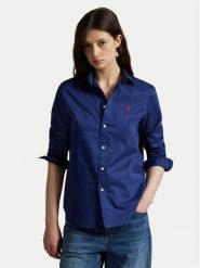 Polo Ralph Lauren Koszula 211A92177002 Granatowy Classic Fit. Niebieskie koszule damskie Polo Ralph Lauren, l, bez wzorów, z bawełny, bez kołnierzyka, bez ramiączek. Za 559.99 zł.