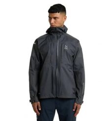 HAGLOFS Kurtka męska L.I.M Rugged GTX Jacket Men magnetite-S. Szare kurtki męskie Haglöfs, l, bez wzorów, z gore-texu, biznesowe, bez kaptura. Za 837.79 zł.