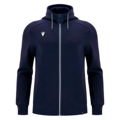 Bluza z kapturem z pełnym zamkiem błyskawicznym Macron Rhodos. Niebieskie bluzy sportowe męskie Macron, m, bez wzorów, z kapturem. Za 380.00 zł.