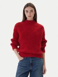Mustang Sweter Erin 1017072 Czerwony Relaxed Fit. Czerwone swetry nierozpinane damskie Mustang, l, bez wzorów, z syntetyku, bez kołnierzyka, bez ramiączek. Za 349.99 zł.