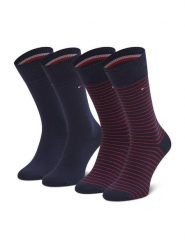 Tommy Hilfiger Skarpety długie 100001496 Granatowy. Niebieskie skarpety męskie Tommy Hilfiger, bez wzorów, z materiału. Za 49.99 zł.