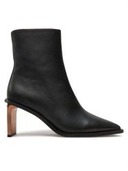 Calvin Klein Botki Ankle Boot 70 Lth HW0HW02092 Czarny. Czarne botki damskie Calvin Klein, bez wzorów, ze skóry, bez obcasa, na słupku, bez zapięcia. Za 915.38 zł.