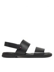 Tommy Hilfiger Sandały Premium Hilfiger Strappy Lh Sand FM0FM05356 Czarny. Czarne sandały męskie Tommy Hilfiger, bez wzorów, ze skóry, bez zapięcia. Za 269.99 zł.