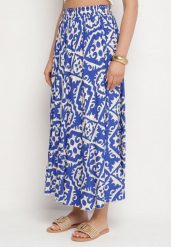 Niebieska Wiskozowa Spódnica w Geometryczny Wzór Mavarose. Niebieskie spódnice damskie Born2be, na co dzień, l, bez wzorów, z wiskozy, eleganckie, maxi, dopasowane. Za 54.99 zł.