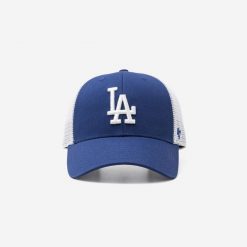 Czapka baseballowa z zapięciem na zatrzask Los Angeles Dodgers. Czapki damskie 47 Brand, bez wzorów, z bawełny. Za 129.99 zł.
