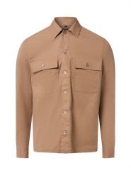 Finshley & Harding koszula z zawartością wełny Mężczyźni Regular Fit beżowy, M. Brązowe koszule męskie Finshley & Harding, m, bez wzorów, z wełny, klasyczne, bez kołnierzyka, bez ramiączek. Za 349.95 zł.