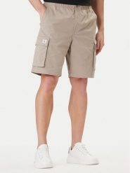 Calvin Klein Jeans Szorty materiałowe LV04RB618G Brązowy Regular Fit. Brązowe szorty męskie Calvin Klein Jeans, bez wzorów, z bawełny. Za 369.99 zł.
