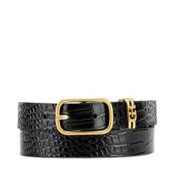 Pasek Damski GINO ROSSI. Czarne paski damskie Gino Rossi, bez wzorów. Za 129.99 zł.