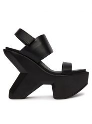 United Nude Sandały Boulder Sandal 109810116 Czarny. Czarne sandały damskie United Nude, bez wzorów, ze skóry, bez obcasa, na koturnie, bez zapięcia. Za 1,819.00 zł.