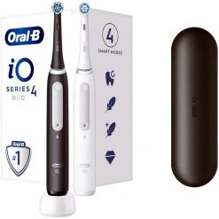 Szczoteczka Oral-B iO Series 4 Duo 2 szt. Matt Black/Quite White. Białe szczoteczki elektryczne Oral-B. Za 713.93 zł.