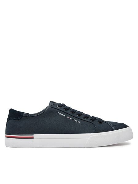 Tommy Hilfiger Tenisówki Core Corporate Vulc Canvas FM0FM05398 Granatowy. Niebieskie trampki męskie Tommy Hilfiger, bez wzorów, z materiału, bez zapięcia. Za 179.99 zł.