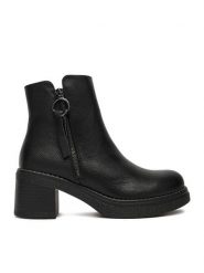 Clara Barson Botki CEO-WS6570-07 Czarny. Czarne botki damskie Clara Barson, bez wzorów, z materiału, bez obcasa, na słupku, bez zapięcia. Za 159.99 zł.