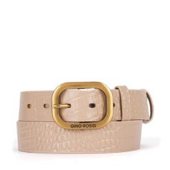 Pasek GINO ROSSI. Brązowe paski damskie Gino Rossi, bez wzorów. Za 99.99 zł.