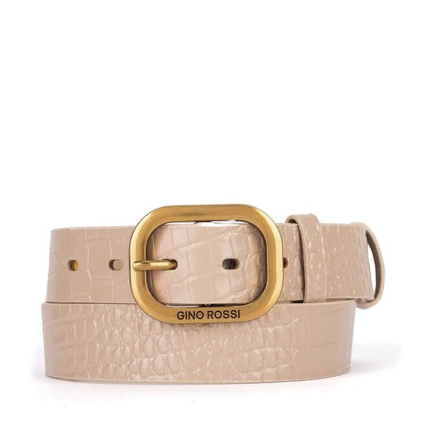 Pasek GINO ROSSI. Brązowe paski damskie Gino Rossi, bez wzorów. Za 99.99 zł.