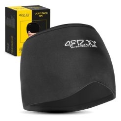 Czapka na migrenę - kompres żelowy na głowę ciepło-zimno 4FIZJO. Czarne czapki damskie 4FIZJO, bez wzorów, z materiału, klasyczne. Za 54.99 zł.
