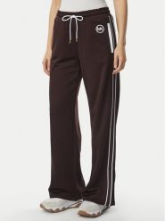 MICHAEL Michael Kors Spodnie dresowe MR630Y0K8N Brązowy ciemny Regular Fit. Brązowe spodnie dresowe damskie MICHAEL Michael Kors, bez wzorów, z dresówki. Za 789.99 zł.