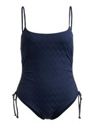 Strój kąpielowy jednoczęściowy damski ROXY Current Coolness. Niebieskie stroje kąpielowe damskie Roxy, s, bez wzorów, z materiału. Za 179.99 zł.