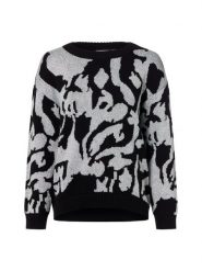 Vila Damski sweter z dzianiny - VIBeca Kobiety Bawełna srebrny|czarny wzorzysty, L. Czarne swetry nierozpinane damskie Vila, l, bez wzorów, z bawełny, bez kołnierzyka, bez ramiączek. Za 249.95 zł.