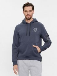 Brave Soul Bluza MSS-614AITCH Granatowy Regular Fit. Niebieskie bluzy męskie Brave Soul, l, bez wzorów, z syntetyku, bez ramiączek, bez kaptura. W wyprzedaży za 79.99 zł.