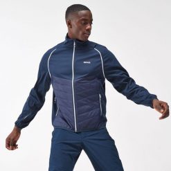 Męska kurtka turystyczna hybrydowa ocieplana Steren. Czerwone kurtki męskie Regatta, l, bez wzorów, sportowe, bez kaptura. Za 244.99 zł.